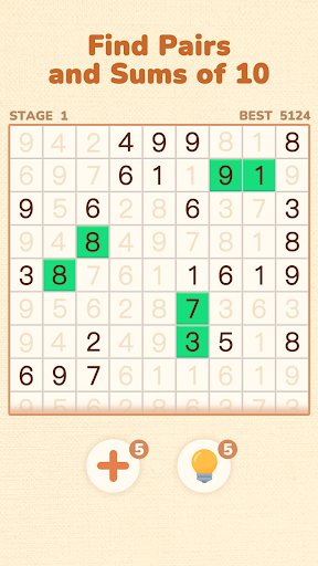 Number Puzzle: Ten & Pair official game screen